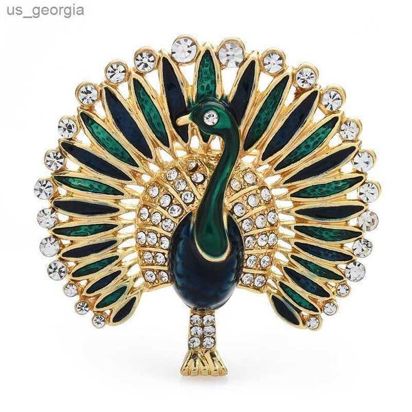 

pins brooches wuli baby multicolor enamel peacock brooch pins for women and men winter fashion jewelry animal brooches gift, Gray