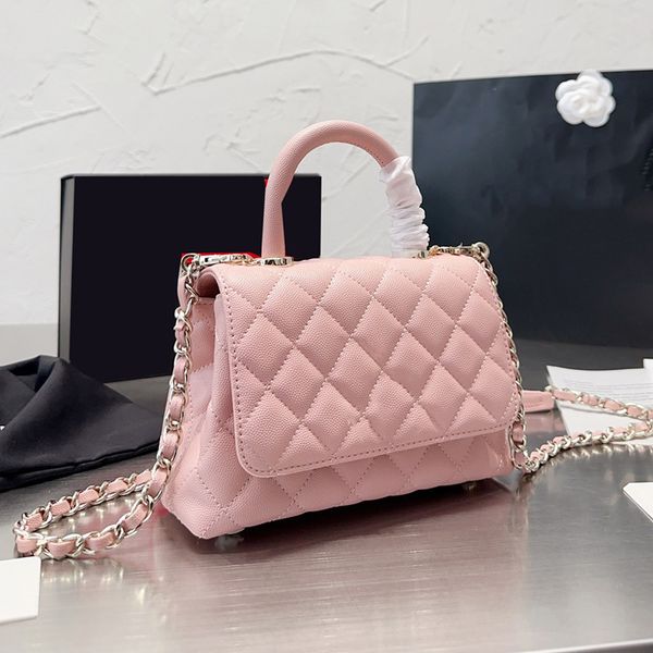 

luxury designer mini co handle totes quilted bags caviar leather calfskin classic flap multi pochette purse ghw crossbody shoulder handbags