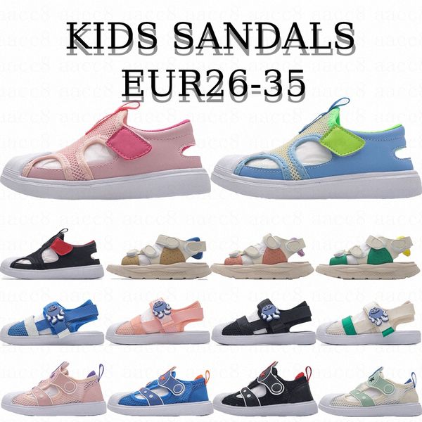 

kids shoes children sandals toddlers baby youth summer slipper rubber sole casual size 26-3 g8wv#, Black;red