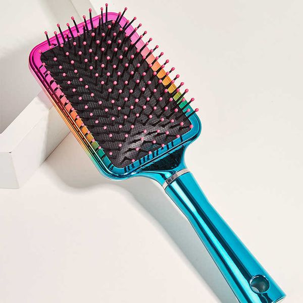 

hair brushes hair brushes women airbag massage comb gradient luxury antistatic comb detangle brush home salon diy hairdressing tool j230503, Silver