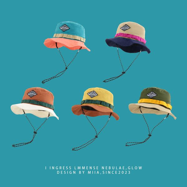 

wide brim hats japanese quickdrying packable hat fisherman hat women summer sun hanging bag mountaineering leisure vacation visor basin hat, Blue;gray