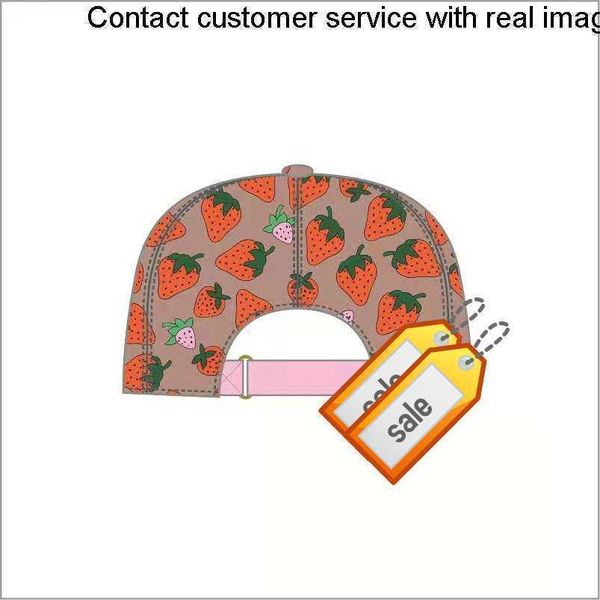 

888888High quality strawberry baseball caps man's cotton cactus classic letter Ball caps summer women sun hats outdoor adjustable Snapback Cap girl's2