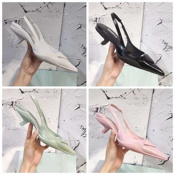 

designer ladies dress shoes sandals summer beach crystal calfskin casual shoes quality platform slippers brand women high heels lace box, Black