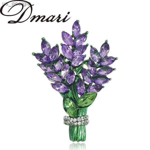 

pins brooches women brooch romantic crystal lavender flower lapel pins accessories lavender botany vindicate gifts luxury jewelry, Gray