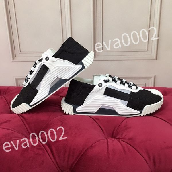 

new designer flat sneaker casual shoes canvas leather white fashion platform mens womens low sneakers, Black