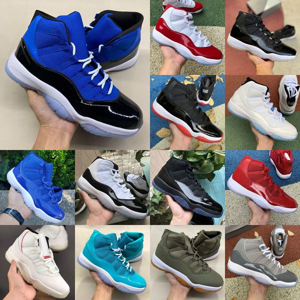 

11 basketball shoes men 11s cherry cool grey jubilee 25th anniversary gamma legend blue concord bred low 72-10 pure violet mens women traine, White;red