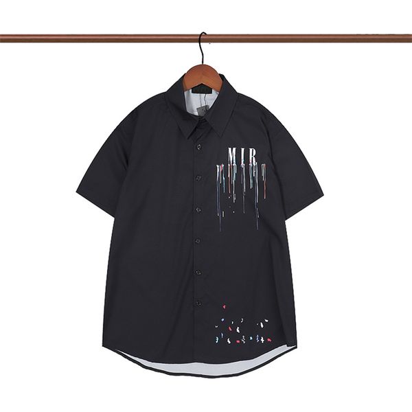 

3 luxury designers shirts men's fashion tiger letter v silk bowling shirt casual shirts men slim fit short sleeve dress shirt -3xl#642, White;black