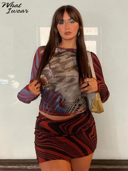 

two piece dress whatiwear striped set women hipster y2k print tshirtsupershort skirt matching outfit girl cool skinny streetwear 230504, White