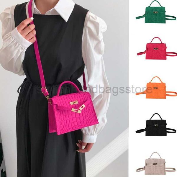 

totes fashion stone pattern handbag 2023 popular drawstring buckle women one shoulder crossbody bag versatile felt small square y23