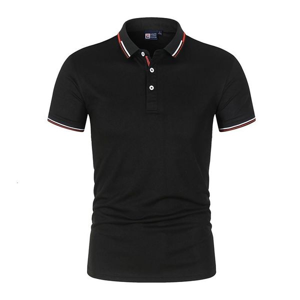 

mens polos summer brand shirt thermal short sleeve breathable business casual suitable for me 230504, White;black