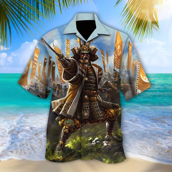 

mens casual shirts japanese samurai tattoo 3d print men summer beach hawaiian short sleeve loose streetwear oversized chemise hombre36 23050, White;black