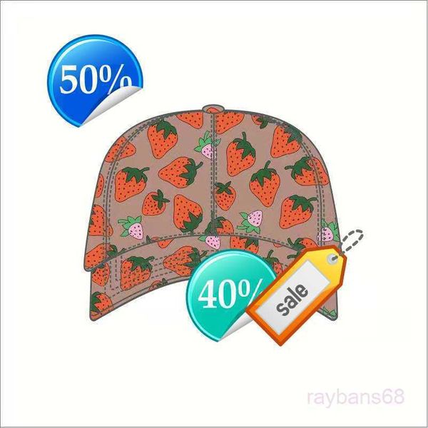 

2023year23ss Quality Strawberry Baseball Caps Man's Cotton Cactus Classic Letter Ball Summer Women Sun Hats Outdoor Adjustable Snapback Cap13332