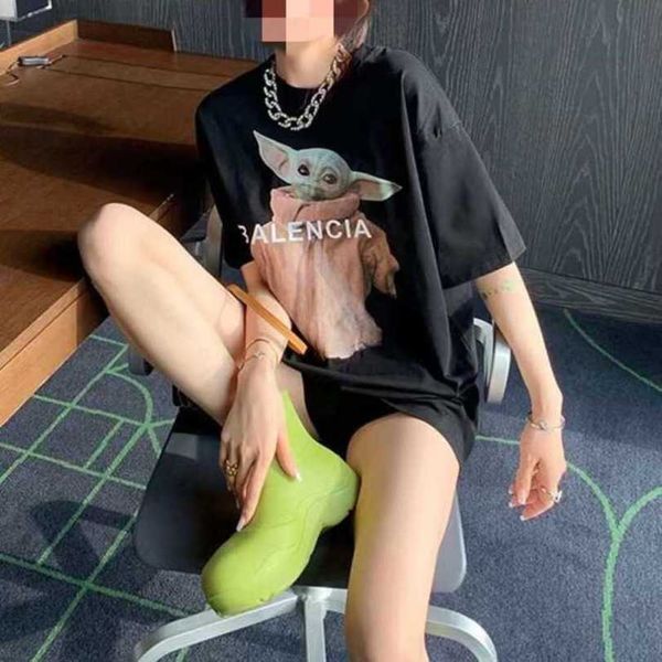 

designer t shirt shirt high edition classic yoda baby alien sleeve t-shirt same product, White