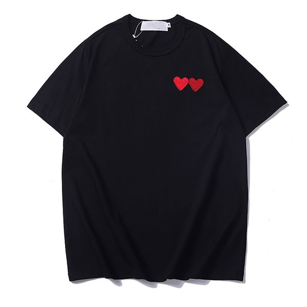 

play fashion mens t-shirts designer red heart shirt casual tshirt cotton embroidery short sleeve summer t-shirt 23 jfw0, White;black