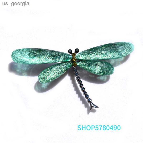 

pins brooches green color dragonfly brooch for women elegant crystal brooch breast pin ladies gifts party dress accessories fashion jewelry, Gray