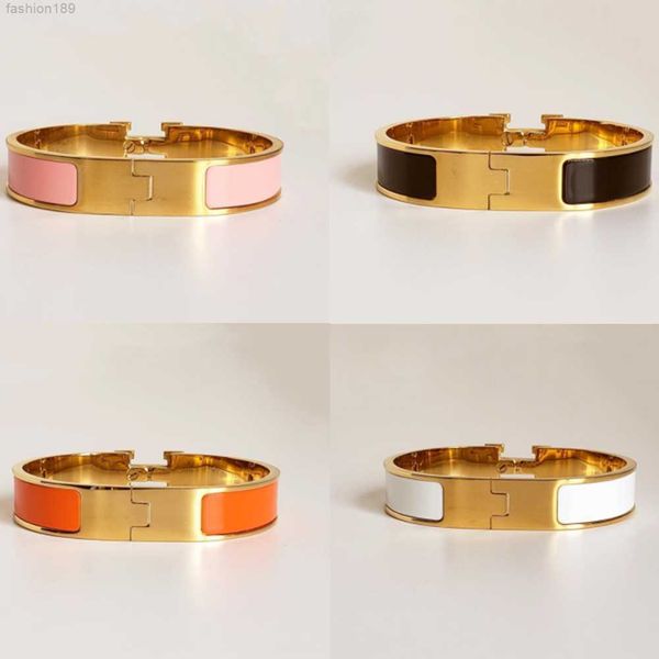 

designer design bangle stainless steel gold buckle bracelet fashion jewelry men and women bracelets, Black