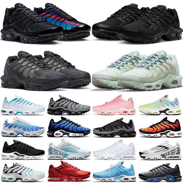 

tn plus 3 terrascape unity atlanta trainers sports sneakers men triple black white hyper blue mens outdoor tns tn3 berlin scarpe sky fury ja