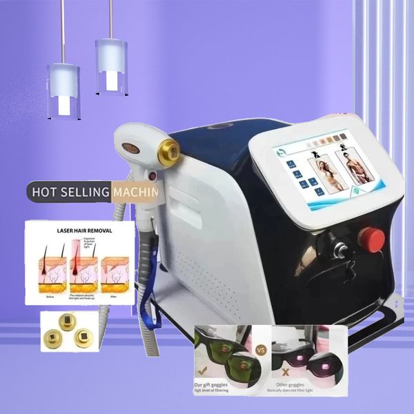 

laser machine all skin colour permanent hair removal professional equipment 705 808 1064nm diode laser hair removal machine, Black