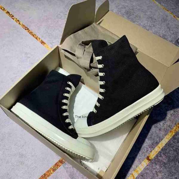 

2023 correct2023 luxury rick designer ro boots shoes owens canvas ankle ultra mini low classic style blackbeige red flat mens womens ies rid