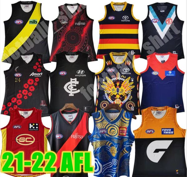 

21 22 afl rugby jersey west coast eagles geelong cats essenden bombers melbourne blues adelaide ravens st kilda saints suns essen gws jersey, Black;gray
