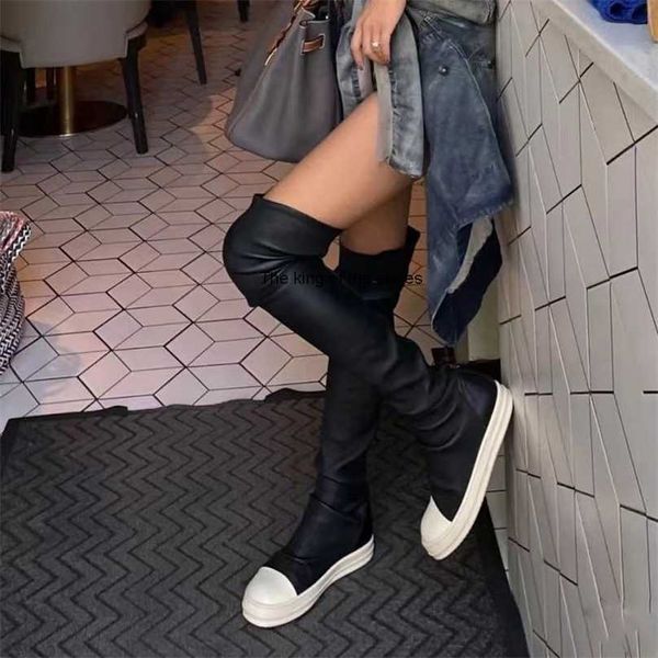 

rick hip hop ro owens high boots casual snow flats shoes autumn 220815