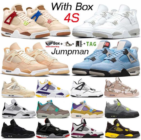 

2022 jumpman 4 4s men women basketball shoes university blue sail red thunder black cat white oreo bred infrared shimmer diy paris tour yell