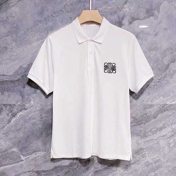 

embroidered polo shirt mens short sleeved t designer t lapel polos men pullover s fashion casual tee luxury clothing, White;black