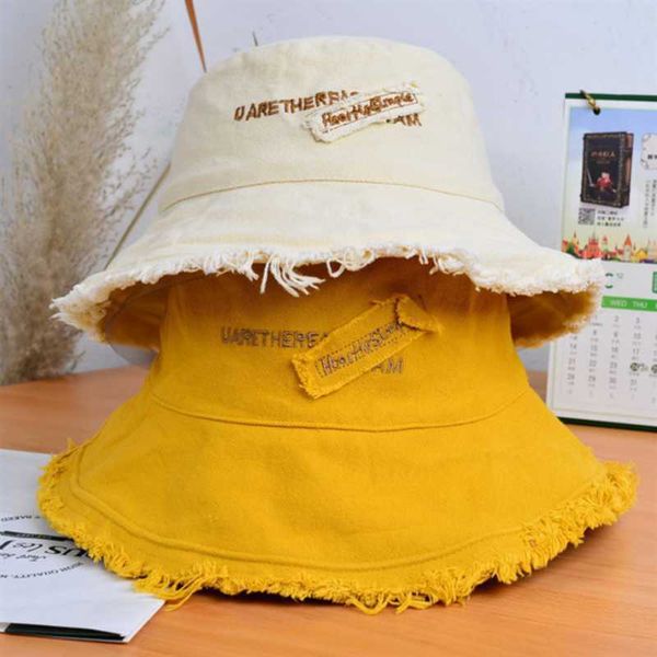 

wide brim hats new denim bucket hat fashion summer autumn fisherman hat ladies flat tassel bucket cap fisherman's hat beach tourism hat, Blue;gray