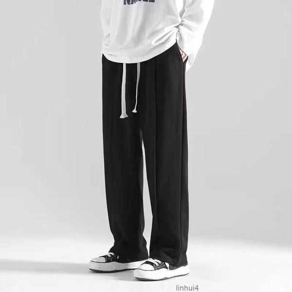 

men's pants 2023 new spring and autumn fashion brand huamian men's casual pants brand, Black