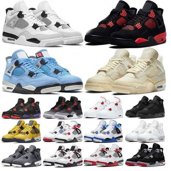 

men women brand basketball shoes 4s military black cat sail red thunder white oreo cactus jack blue university infrared cool grey men's