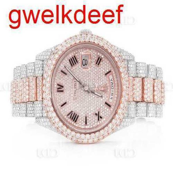

wristwatches luxury custom bling iced out watches white gold plated moiss anite diamond watchess 5a replication mechanical nsi9 luu7, Slivery;golden