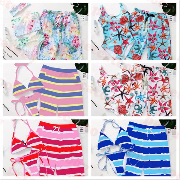 

designer couple swimwear letter printed bikini for women fashion mens shorts beach vacation swimwear