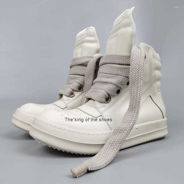 

2023 correct2023 luxury rick designer ro boots shoes owens high-quality inverted triangle high-shoes men's leather main line thick bott