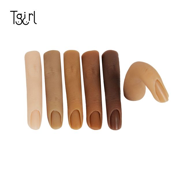

costume accessories nail practice finger display model with moveable nails and flexible bentable finger suit for nails manicuris, Silver