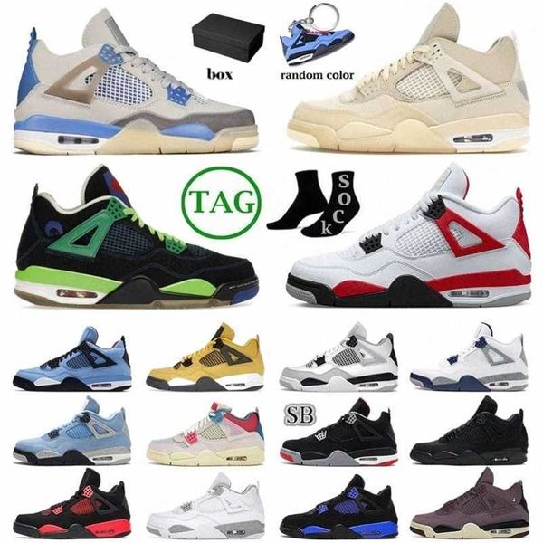 

with box jumpman 4 basketball shoes men women doernbecher blue thunder midnight navy 4s iv cavs military black cat sail pink sneakers traine