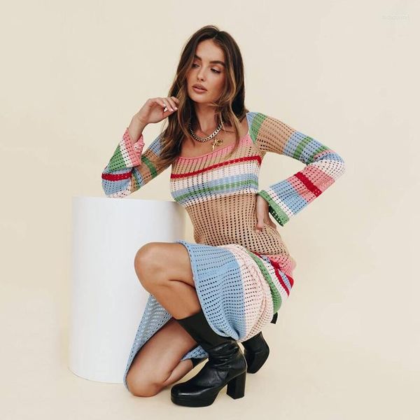 

casual dresses european style women holiday summer long dress patchwork hollow out sleeve beach wear vestidos, Black;gray