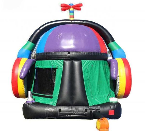 

4m dia party theme rainbow colorful inflatable disco dancing music dome bouncy castle jumping bouncer 0010