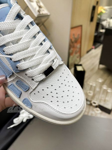 

2023 new luxury gogh quality brand leisure shoes ami men's bone stitching leather platform ri sports 35-45 yards, Black