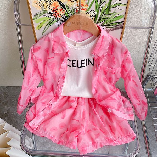 

clothing sets girls outfit summer cool blouse shirt shorts set children clothes suits toddler 2pcs 2 7yrs 230504, White