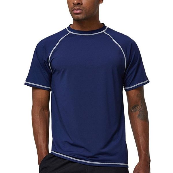 

men's t-shirts beach summer mens large size sports t-shirts surf swim shirt short sleeve quick dry sportswear outdoor water sports swim, White;black