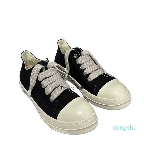 

2023 ogbasketball shoes casual rick men's thick bottom wide low-canvas ro owens women's sneakerscasual