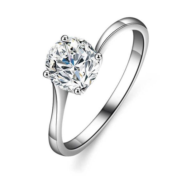 

wedding rings wedding ring 925 sterling silver round brilliant cut 1ct de vvs moissanite engagement rings, Slivery;golden