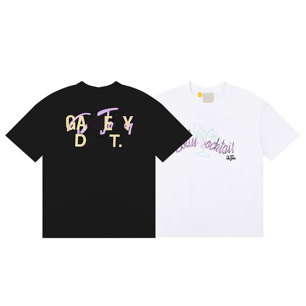 

galleryse tee deptse mens designer t shirt designer shirts clothes shirts for men designer fashion letter simple crewneck print short sleeve, White;black