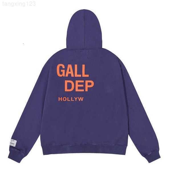 

designer american mens galleryes streetwear dept hoodies sweater fashion multicolor basic double cotton womens loose long sleeve printed 202, Black
