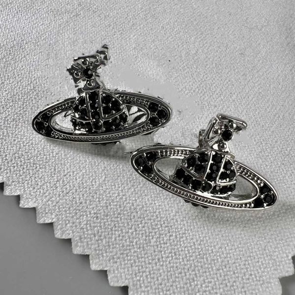 

stud designer earrings vivian luxury brand women fashion jewelry earing metal pearl earring cjeweler westwood woman ohrringe motion current, Golden;silver