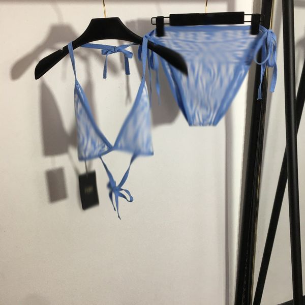 

426 2023 milan style spring summer brand same style two pieces sets spaghetti strap swimsuit bikini empire short sleeve fora print meiyi, White