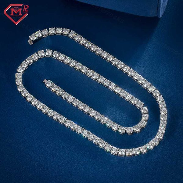 

hiphop 5mm tennis chain vvs lab growm moissanite diamond 925 sterling silver necklace for men iced out tennis chain