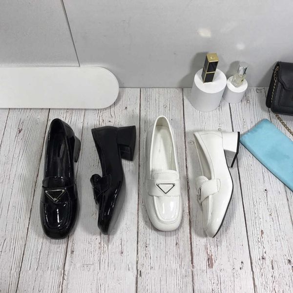 

classic platform casual shoes genuine leather thick soles high heel luxury designer fashion women low-100% metal buckle black white size 35-