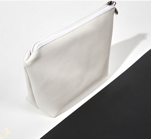 

dhl100pcs cosmetic cases pu white large capacity waterproof travel wash bags