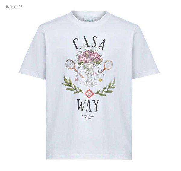 

mens designer shirt casablanc man womens s with letters print short sleeves summer casablanca t-shirts men loose tees us size s-xxl p0hw, White;black